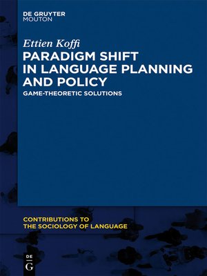 cover image of Paradigm Shift in Language Planning and Policy